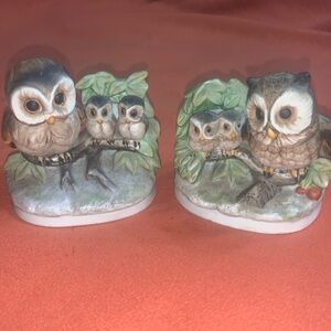 Vintage OWL 🦉 Mom / Dad and baby figurine set ….. SUPER CUTE!!!!
